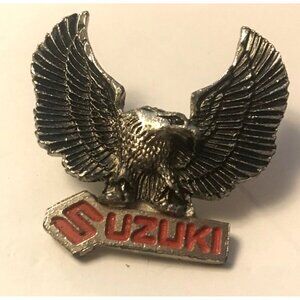 Vintage Suzuki Eagle Pin Badge 2"